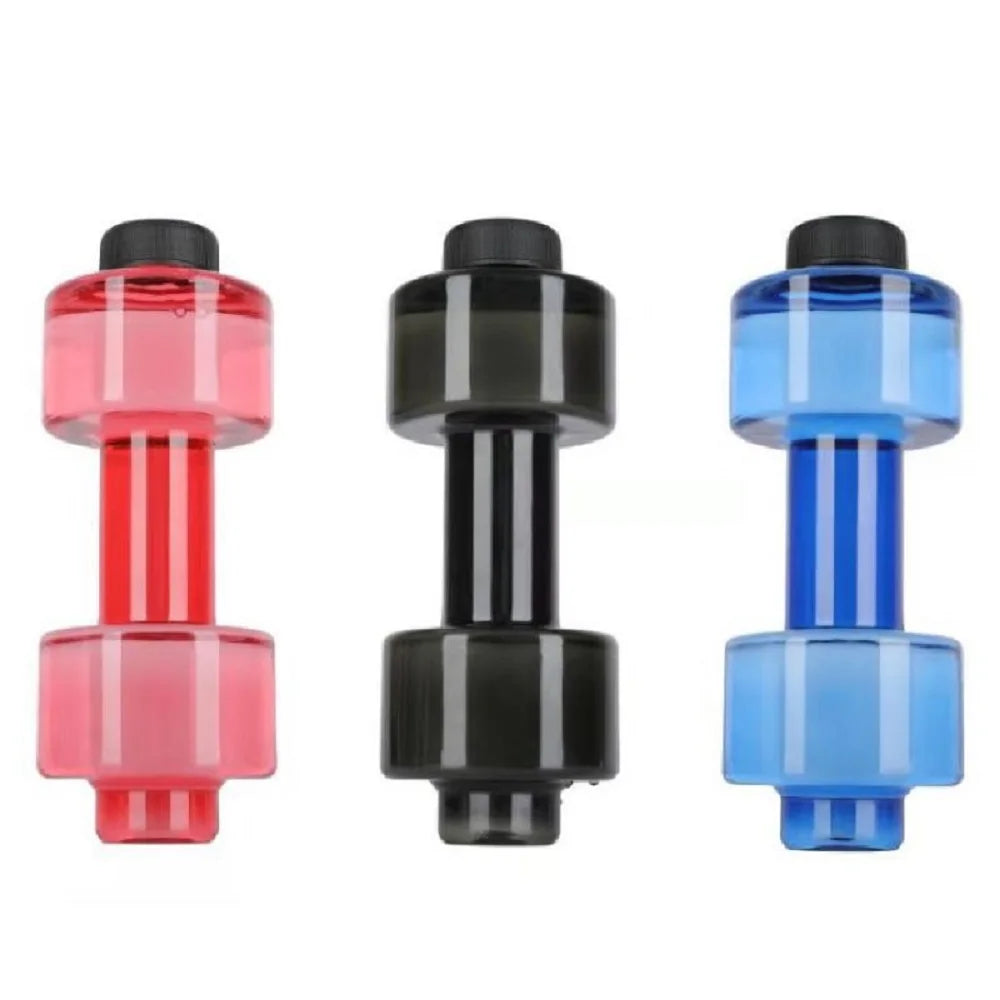 500/1500/2200ml PET Dumbbell Shaped Kettle Outdoor Fitness Cycling Water Bottle