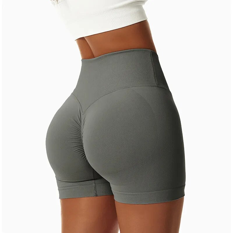 BEST SELLING!! Ladies High Waist Yoga Sport Shorts