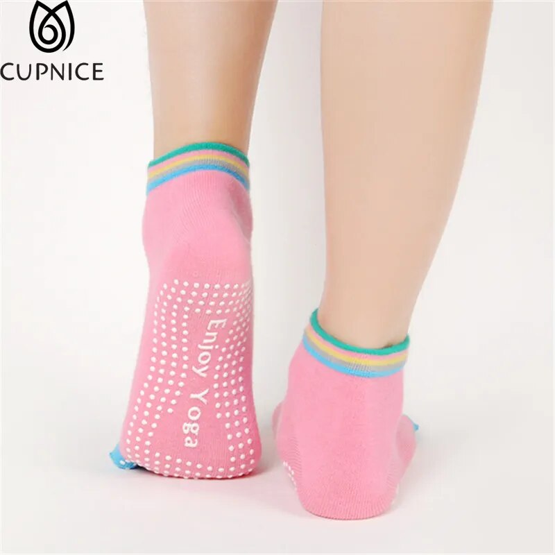 Colorful Women Yoga Socks Non-Slip Ladies Dance Socks Cotton Healthy Sports Five-toed Socks