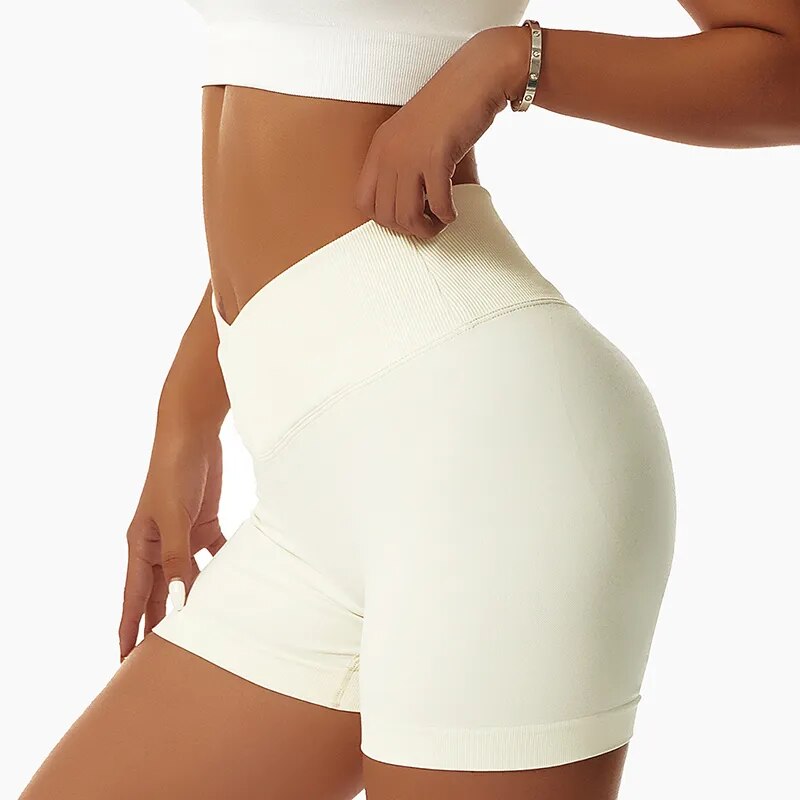 BEST SELLING!! Ladies High Waist Yoga Sport Shorts