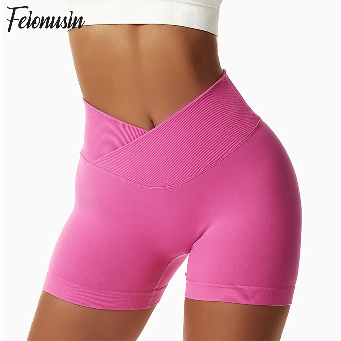 BEST SELLING!! Ladies High Waist Yoga Sport Shorts